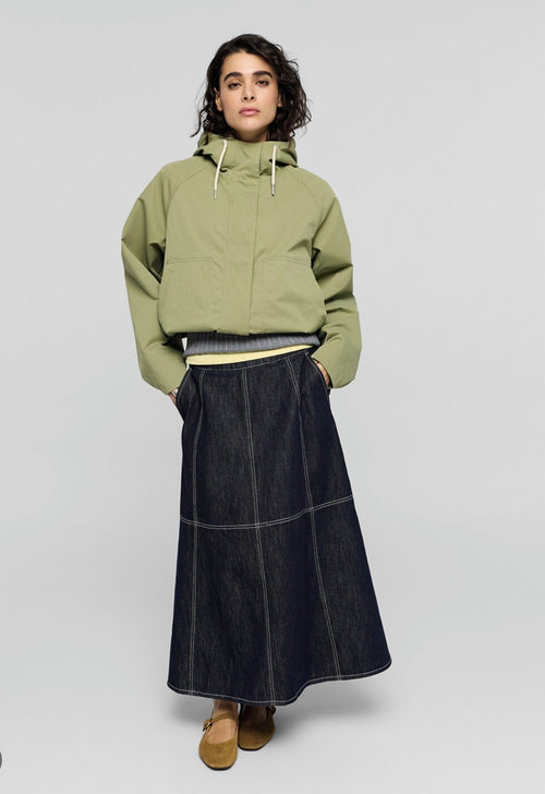 Bomber Cropped Verde Oliva