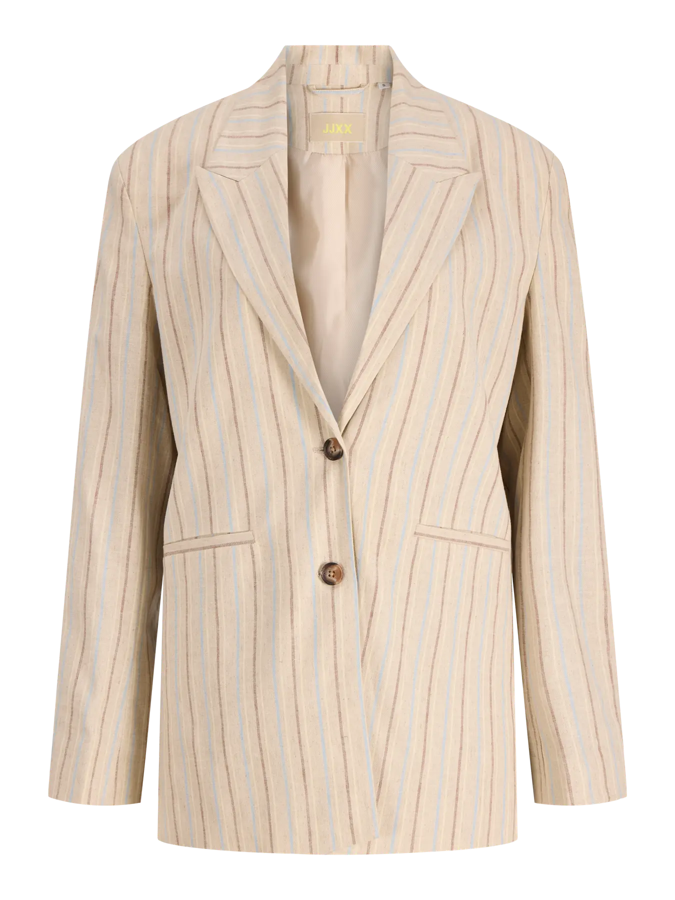 Blazer a Rayas Crema