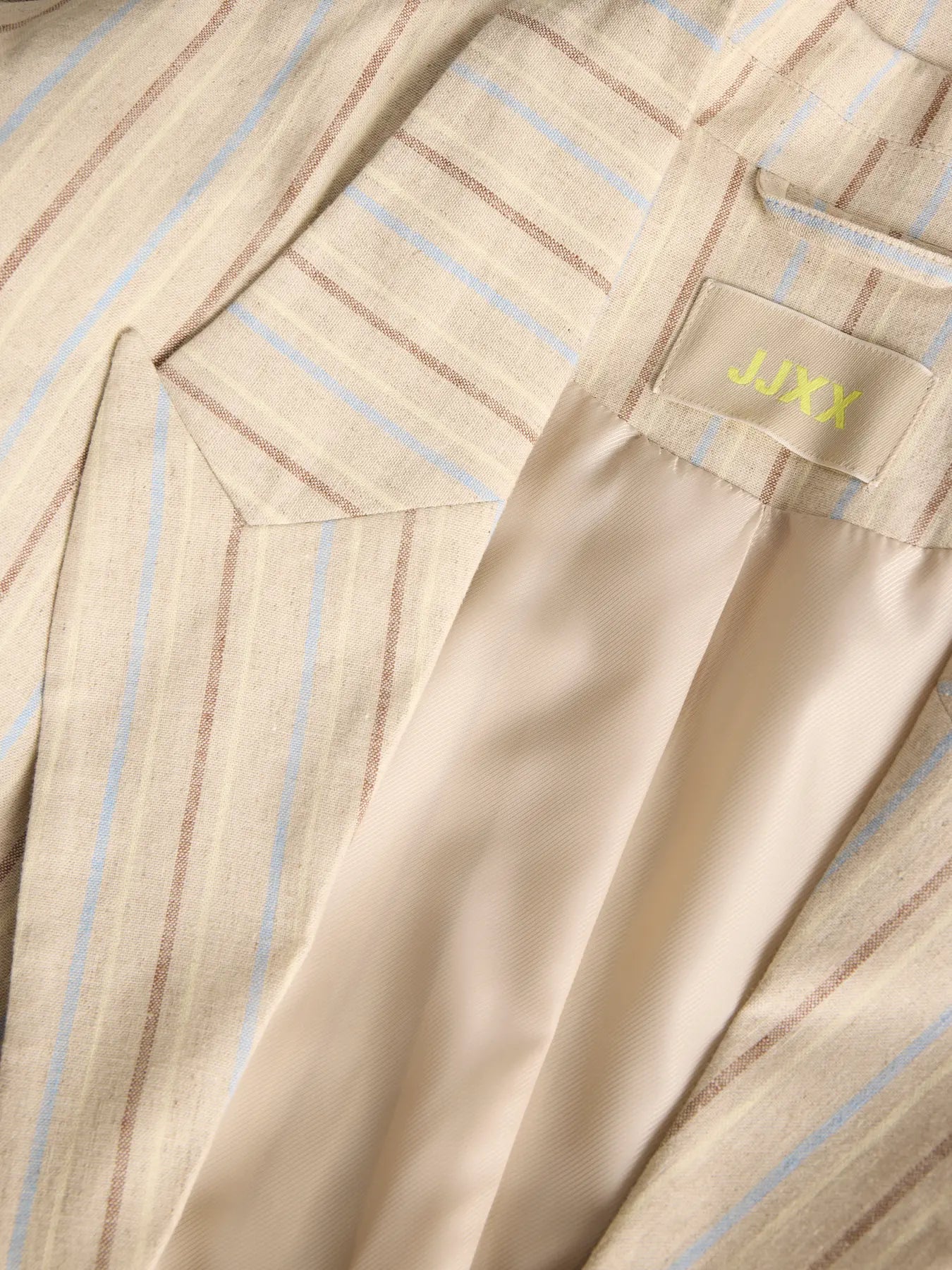 Blazer a Rayas Crema