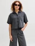Camisa Corta Denim Gris