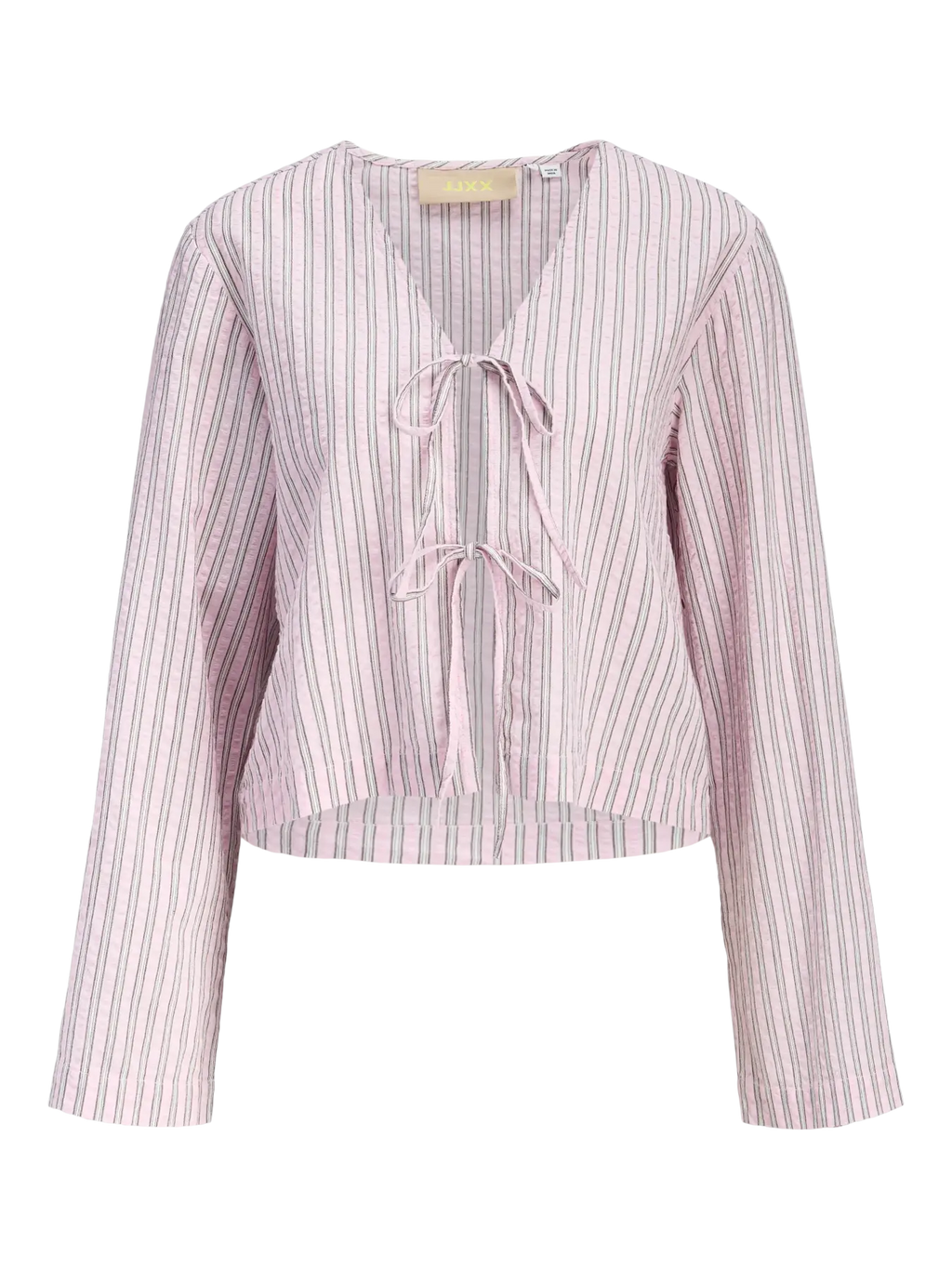 Blusa Corta a Rayas Rosa