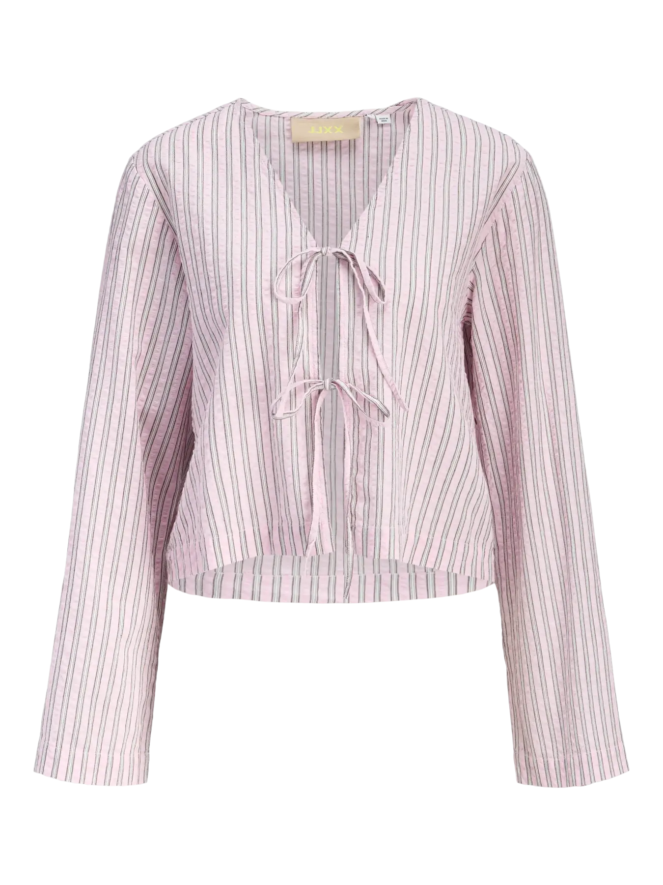 Blusa Corta a Rayas Rosa