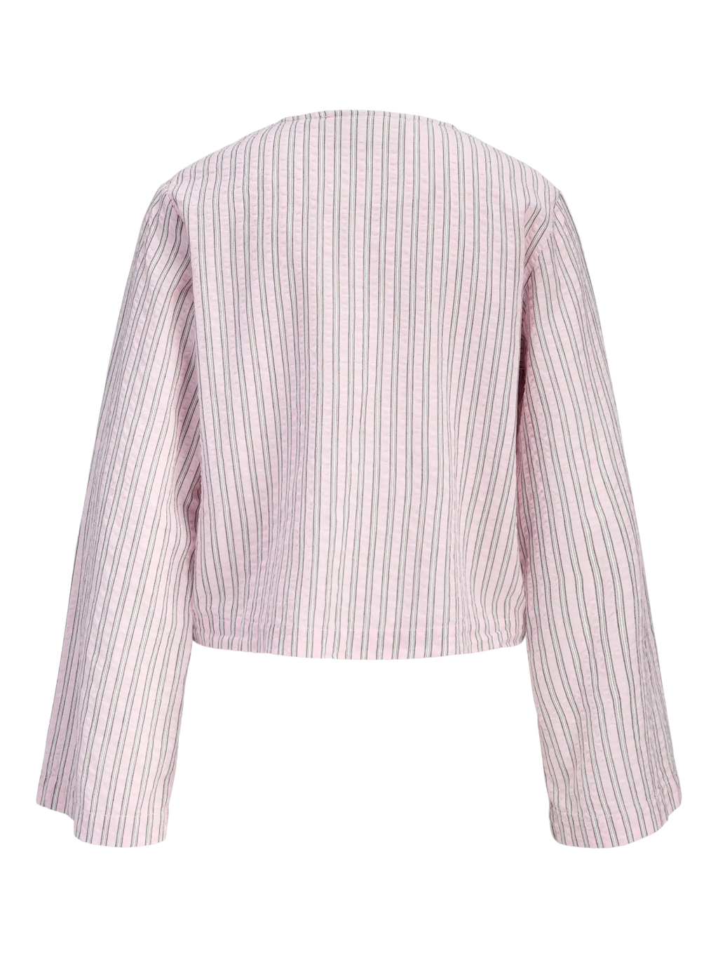 Blusa Corta a Rayas Rosa