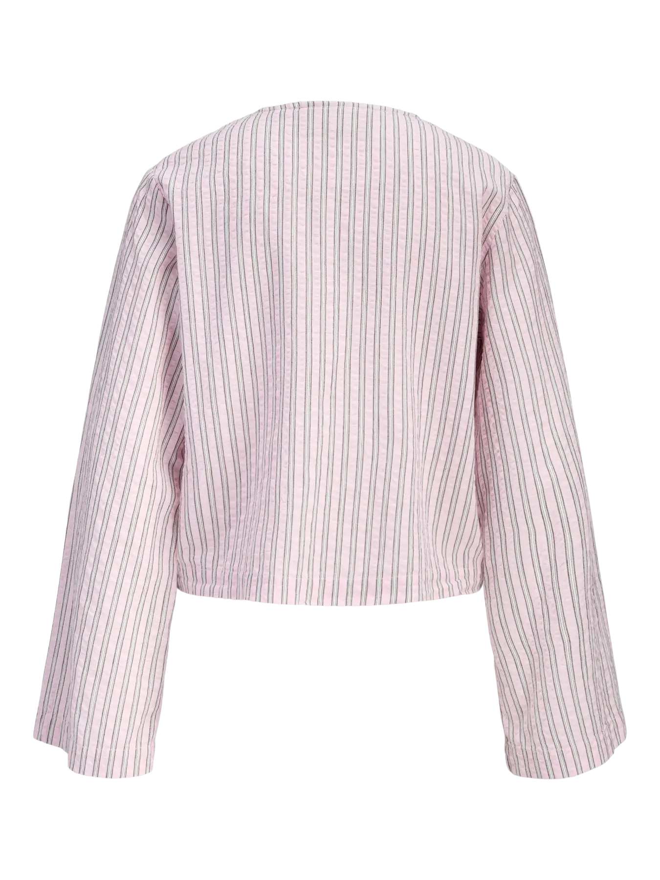 Blusa Corta a Rayas Rosa