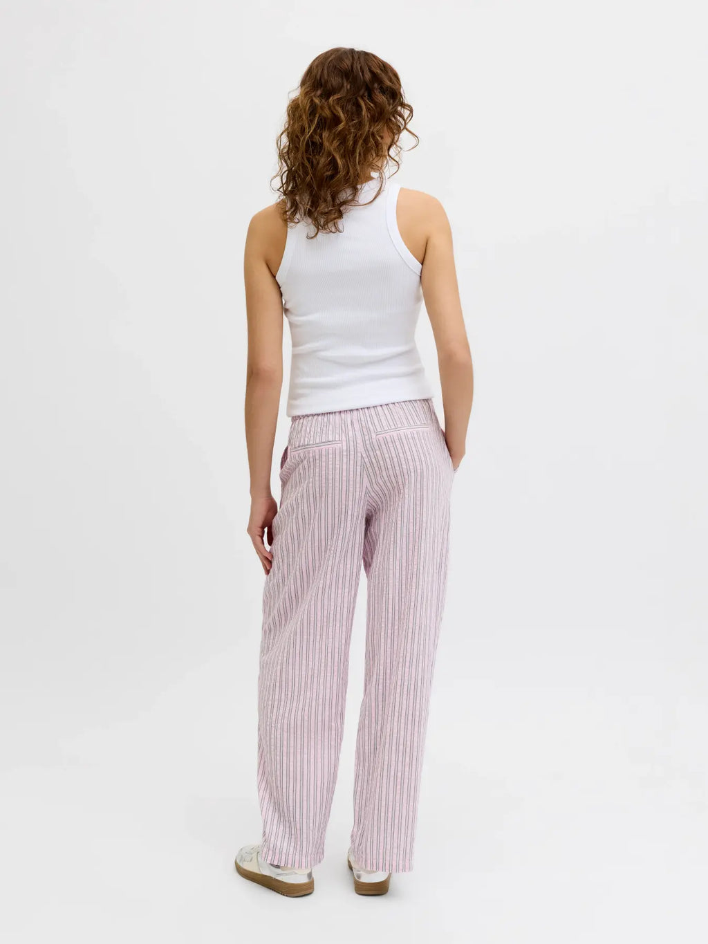 Pantalón a Rayas Rosa