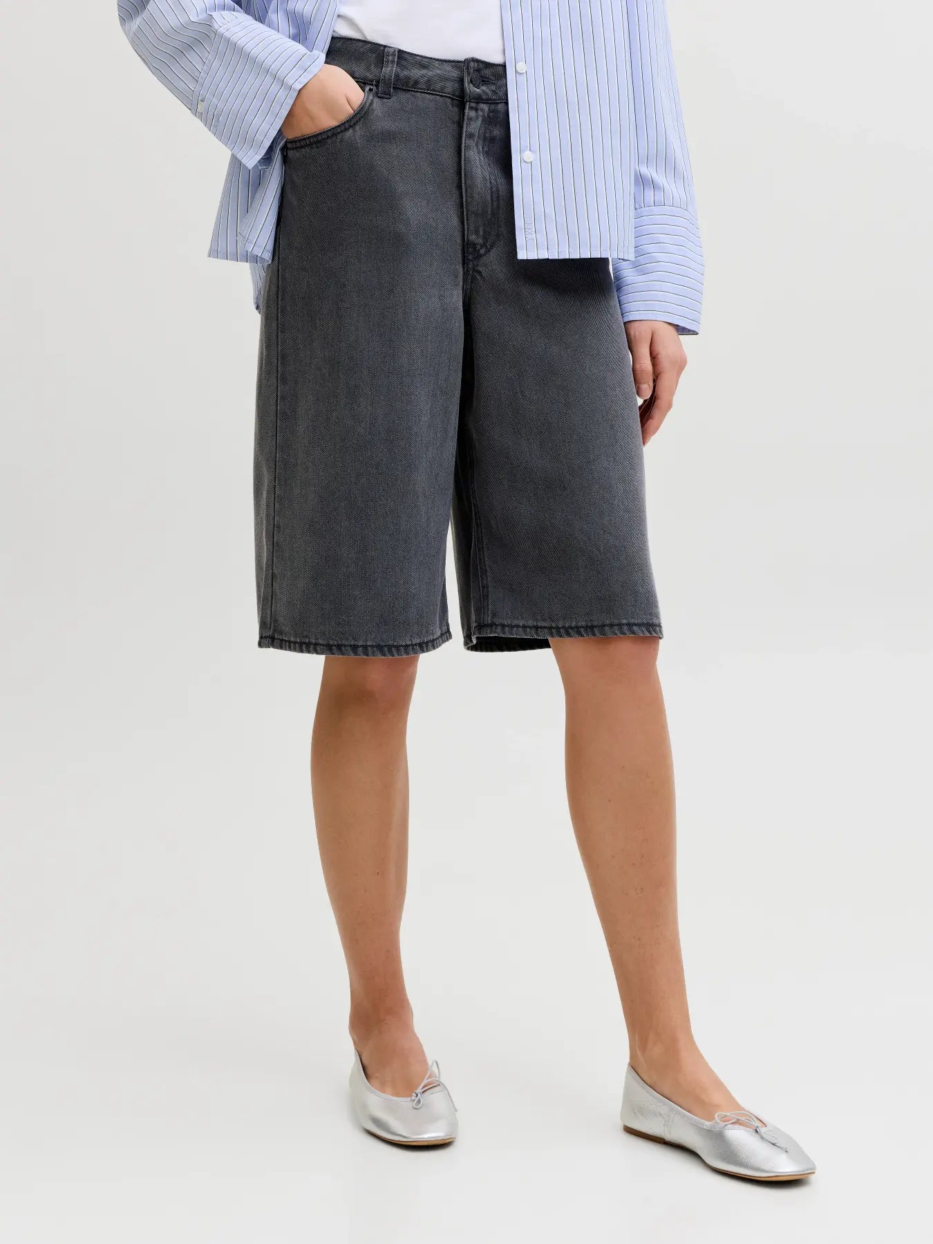 Bermudas Denim Grises