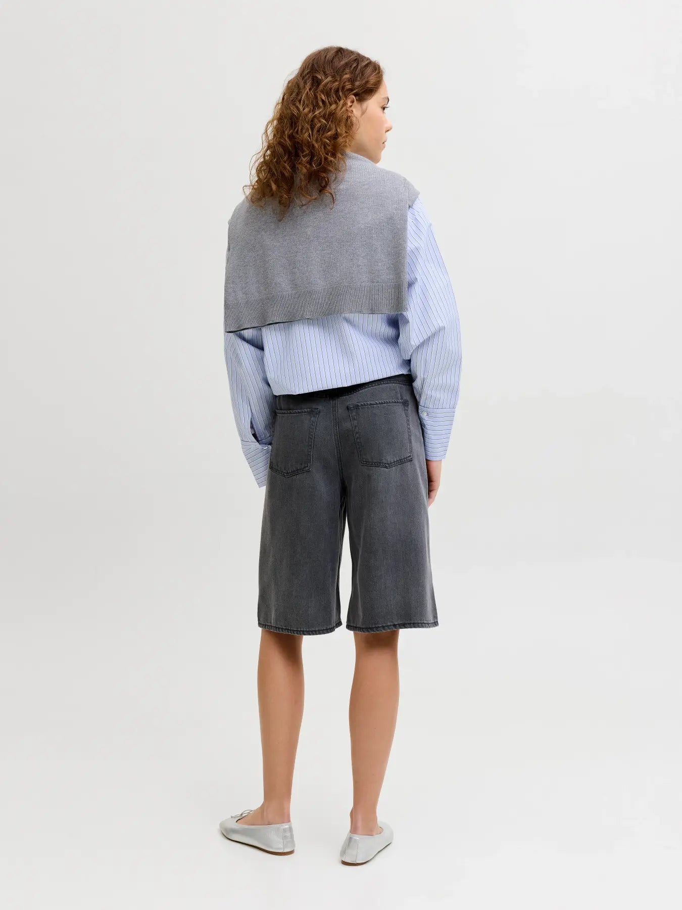 Bermudas Denim Grises