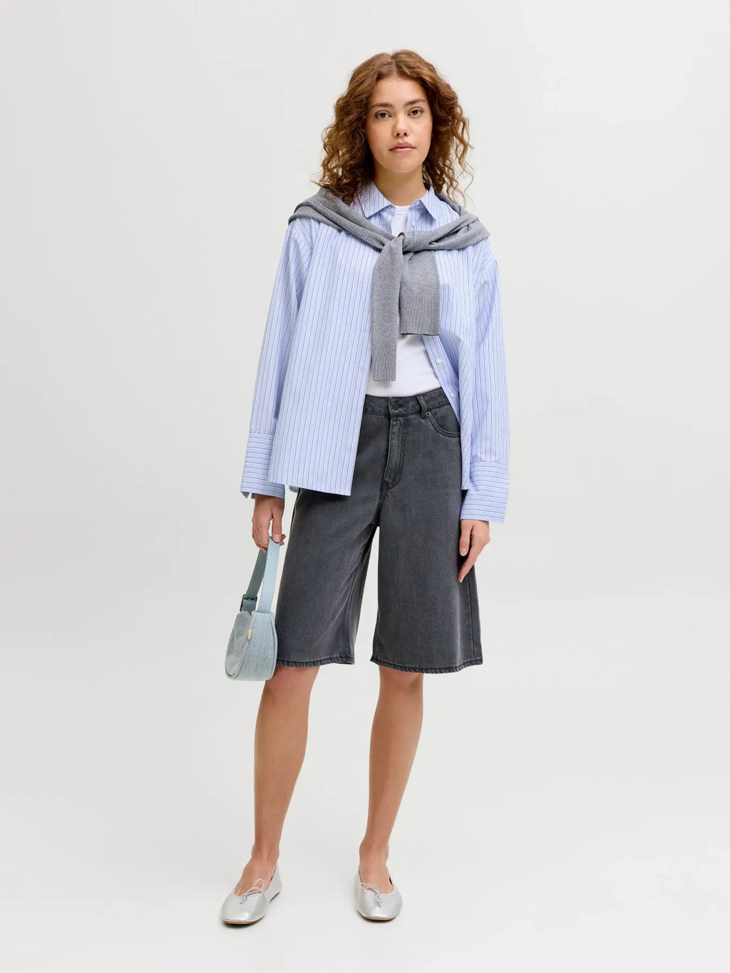 Bermudas Denim Grises