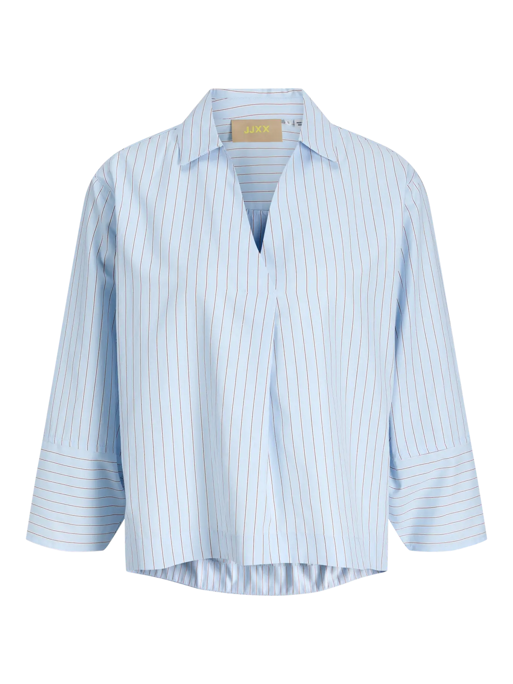 Camisa a Rayas Azul Celeste