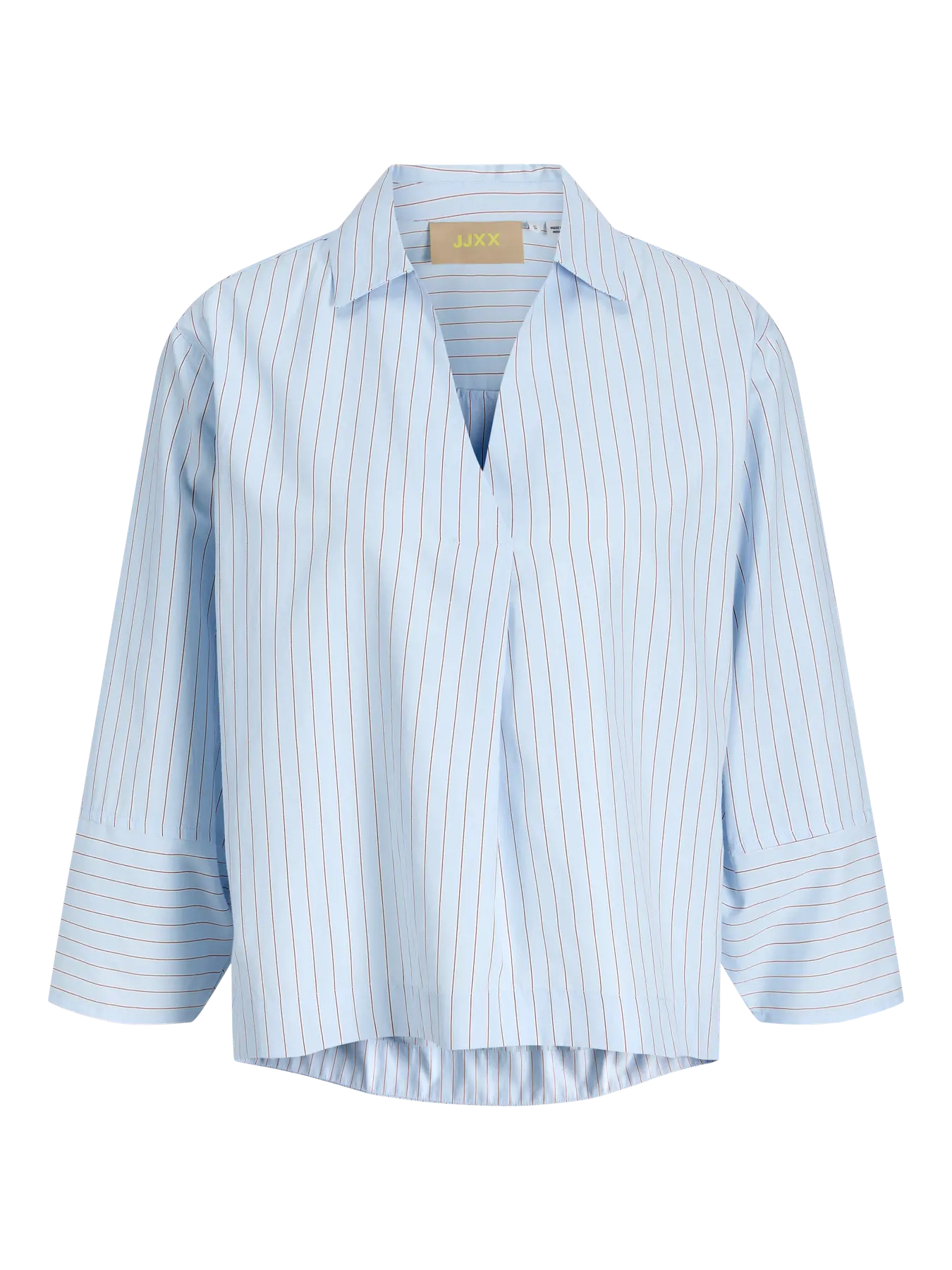 Camisa a Rayas Azul Celeste