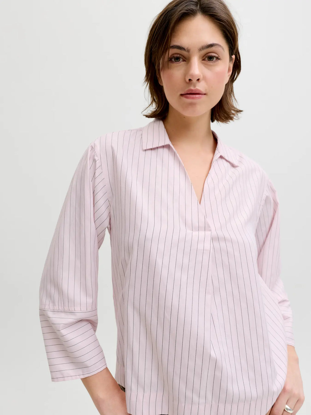Camisa a Rayas Rosa