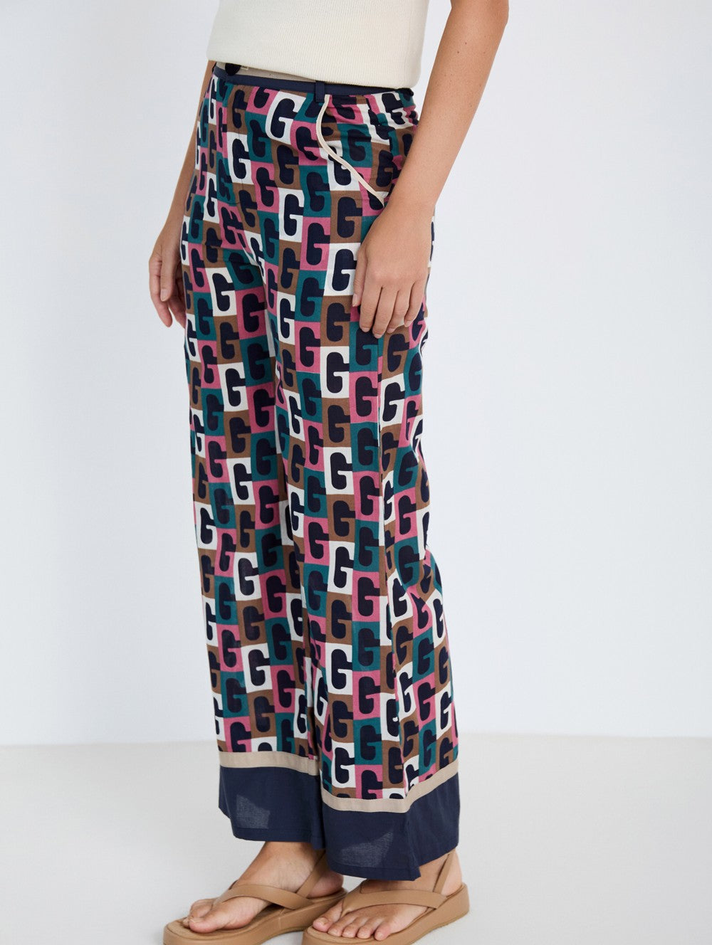 Pantalón Monograma Geométrico