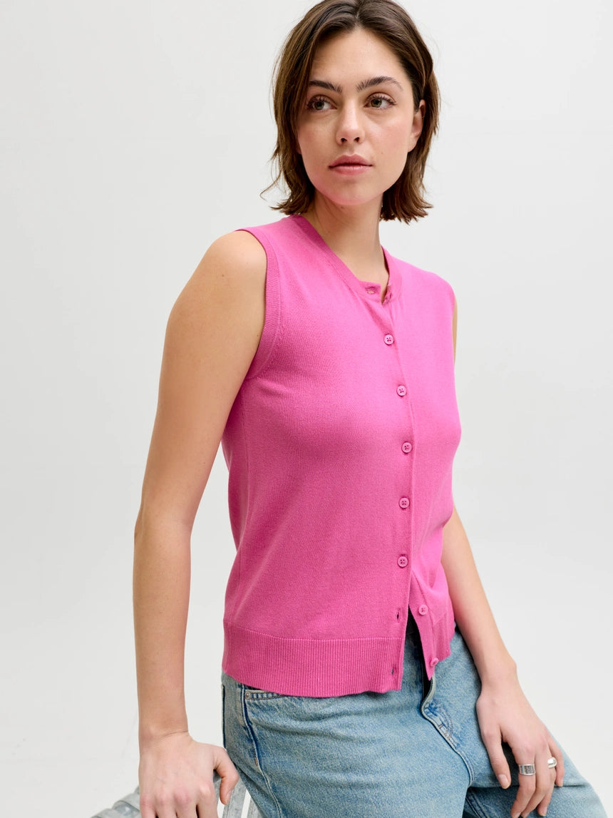 Chaleco Punto Rosa