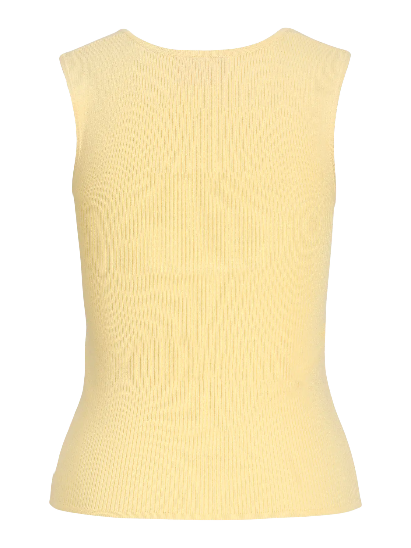 Top amarillo cuello cuadrado con textura