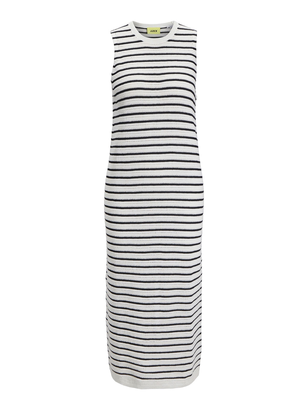 Vestido midi de punto rayas marineras