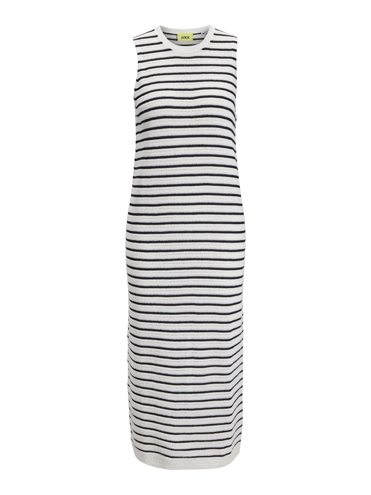 Vestido midi de punto rayas marineras