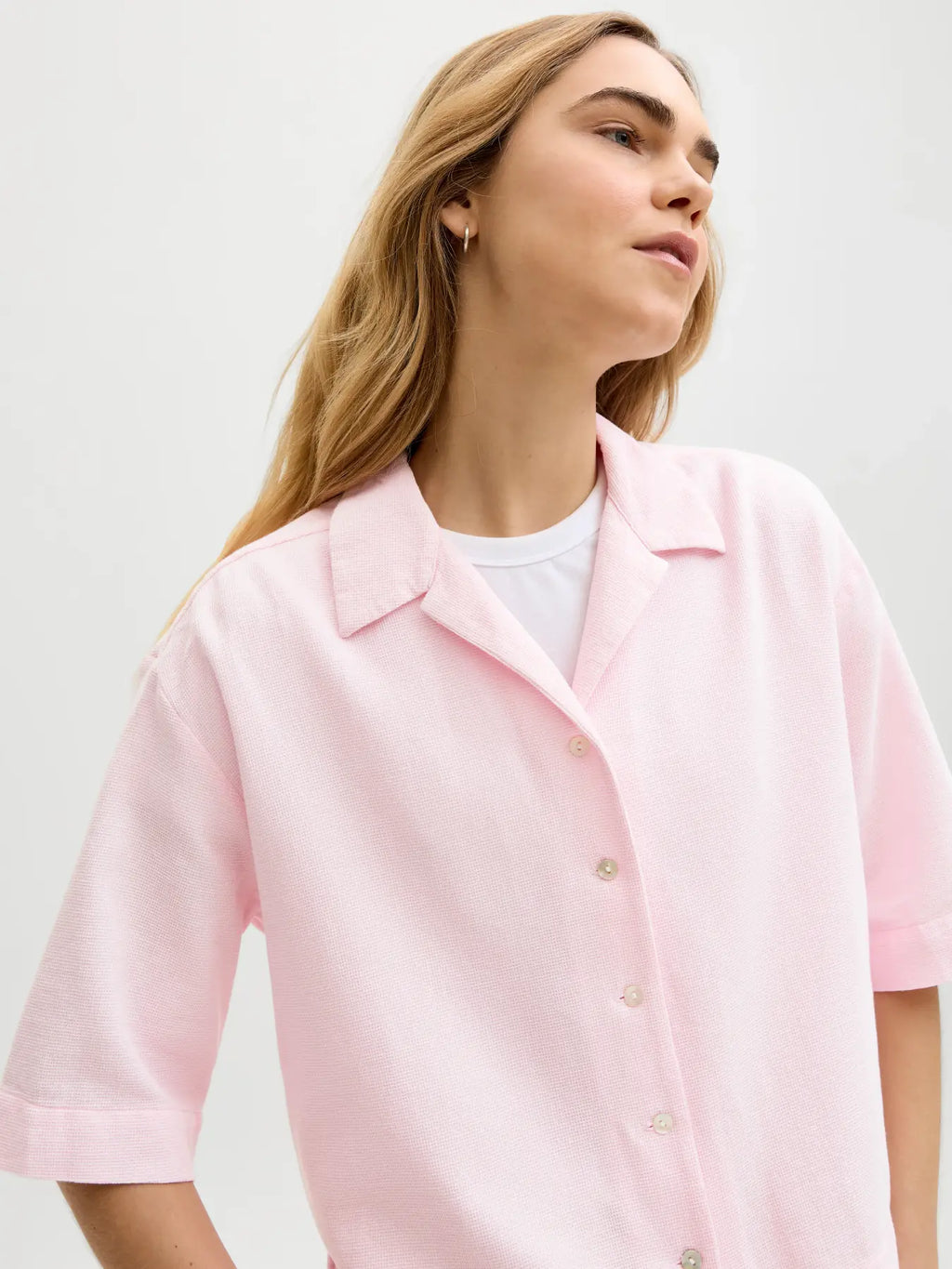 Camisa Piqué Rosa