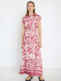 Vestido Camisero Estampado Rosa