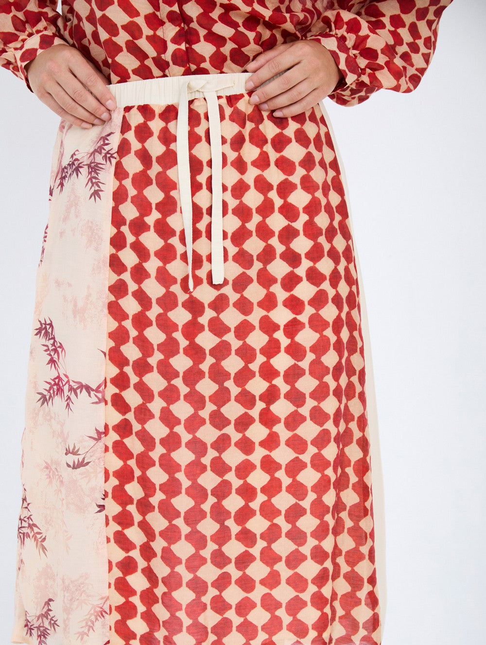 Falda Midi Estampado Mix