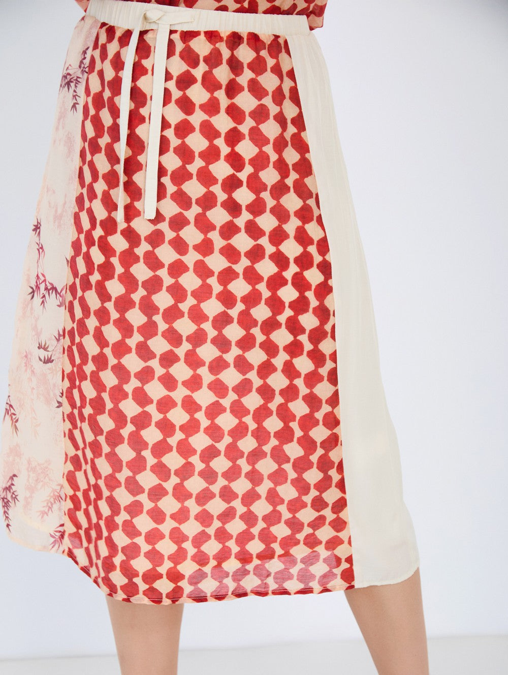 Falda Midi Estampado Mix