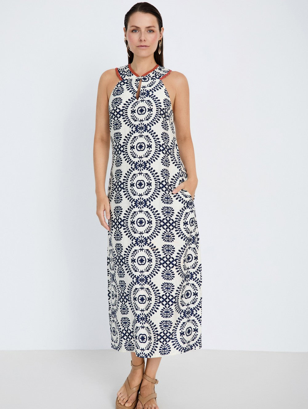 Vestido Geométrico con bolsillo