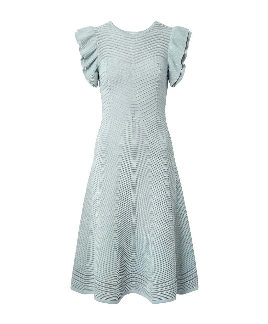 Vestido punto ondas verde agua