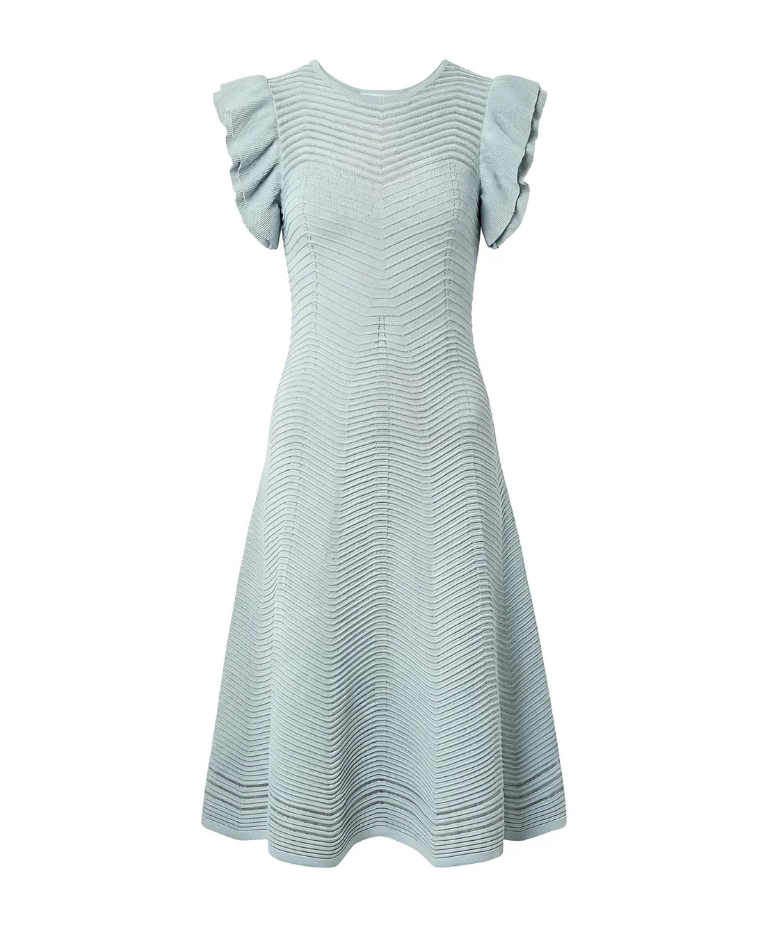 Vestido punto ondas verde agua