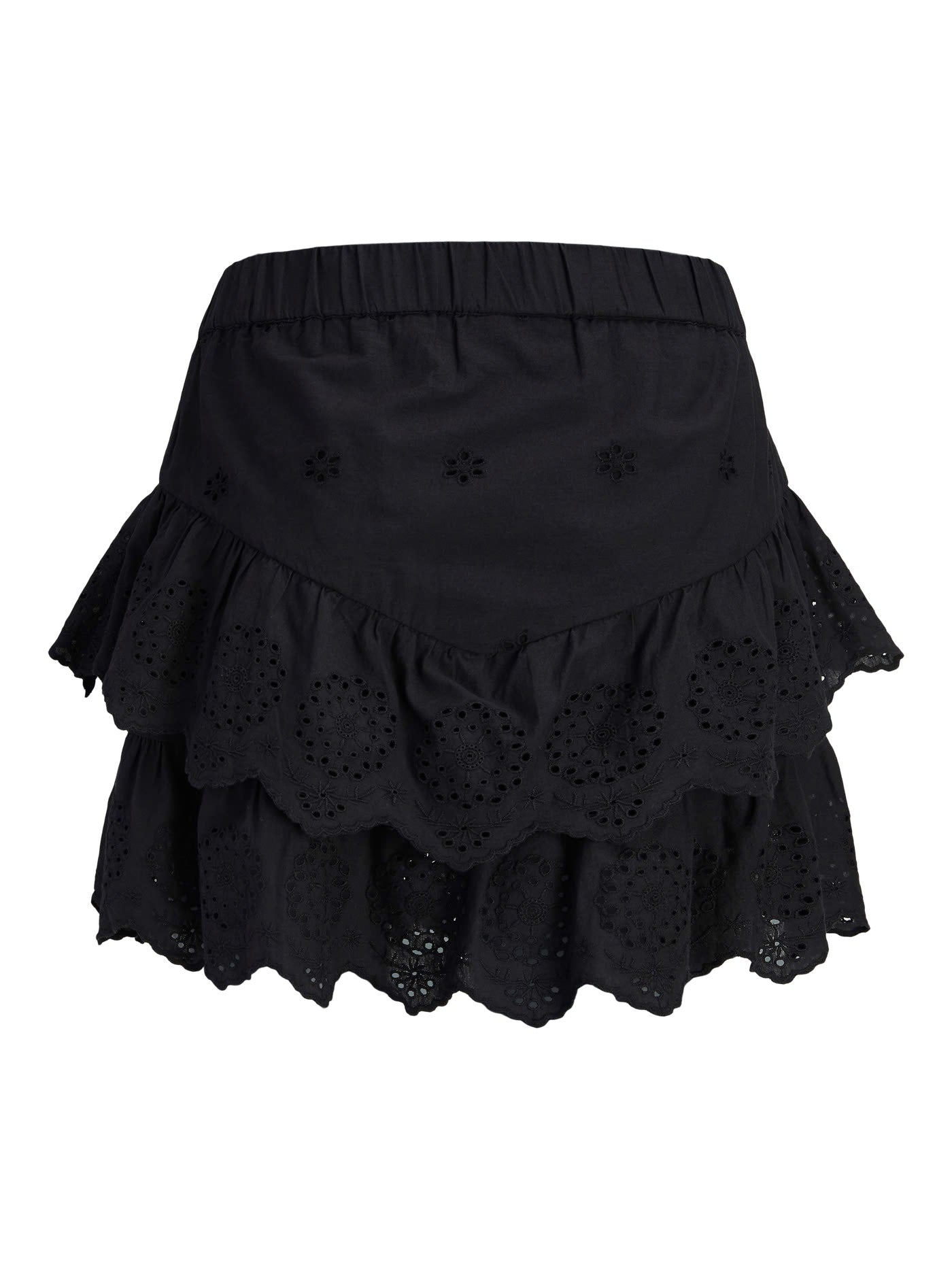 Minifalda Bordado Inglés Negra