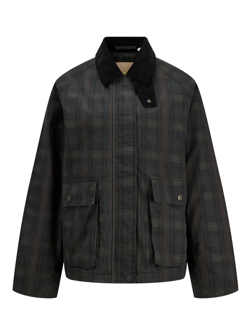Chaqueta impermeable con cuello pana