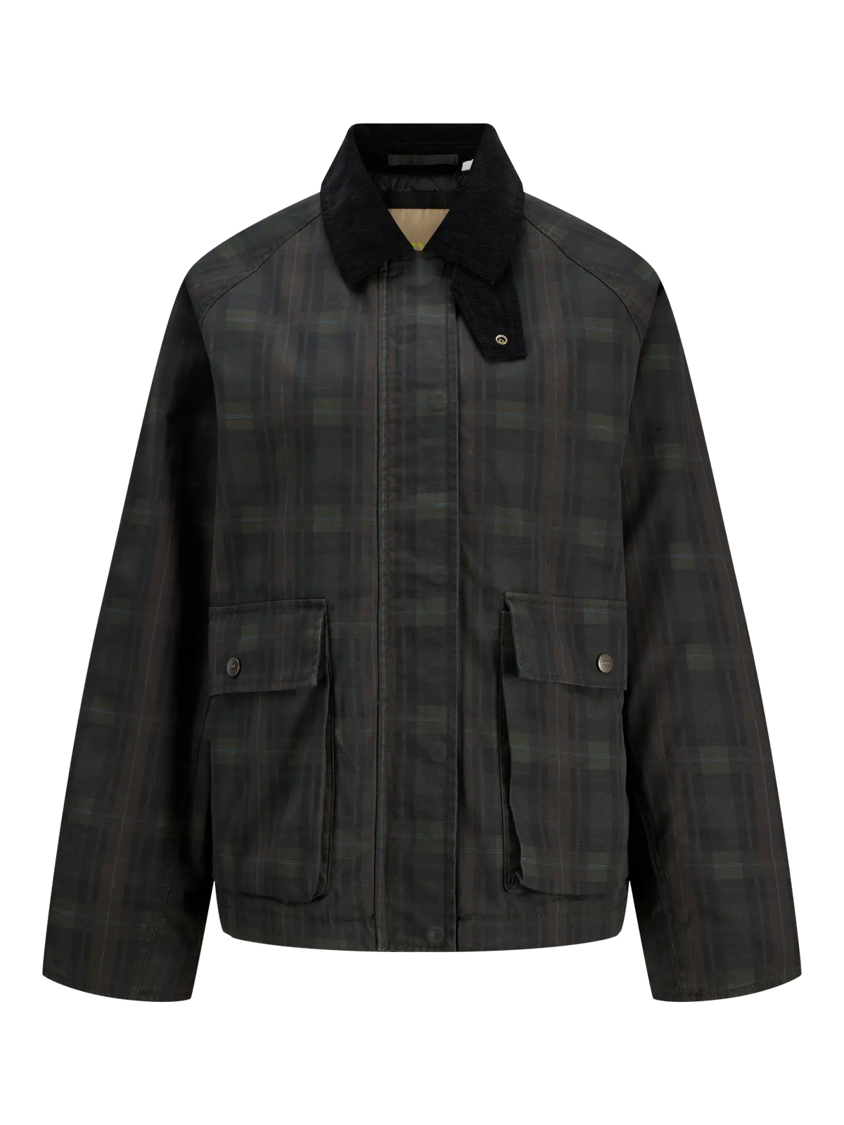 Chaqueta impermeable con cuello pana