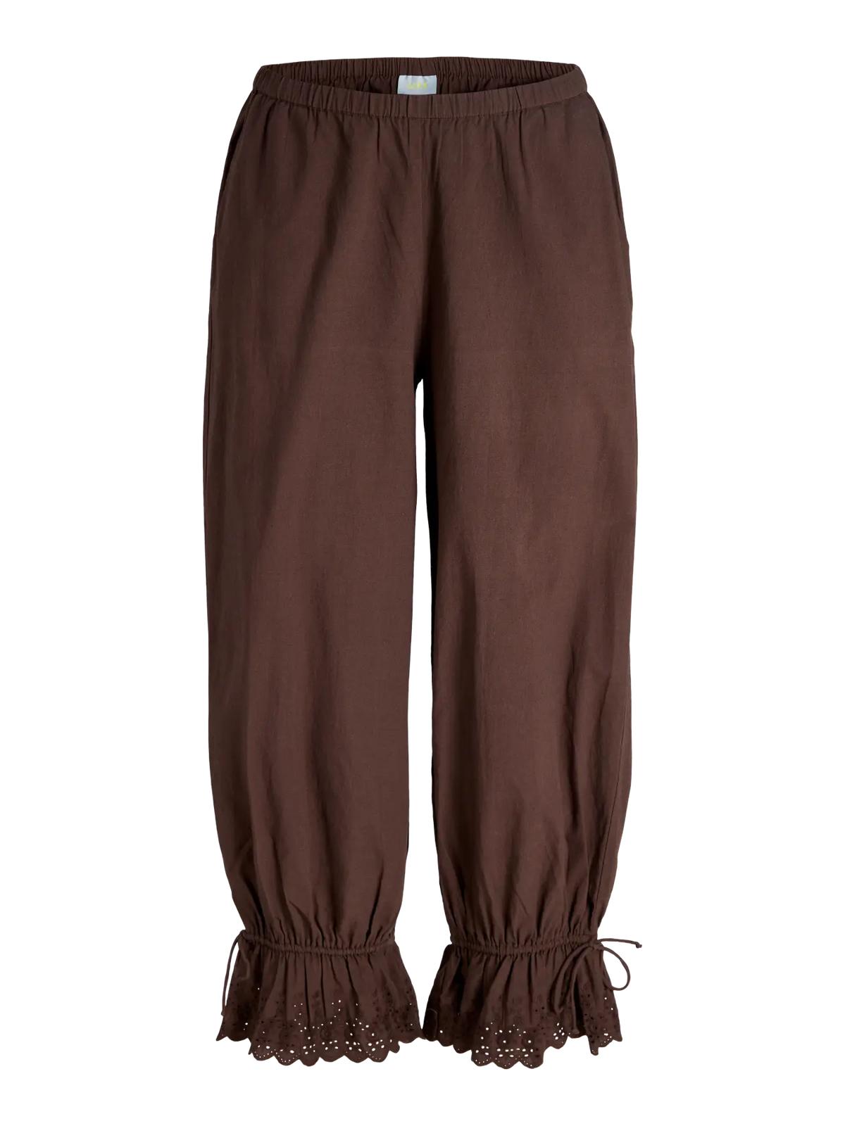 Pantalón de algodón con volante