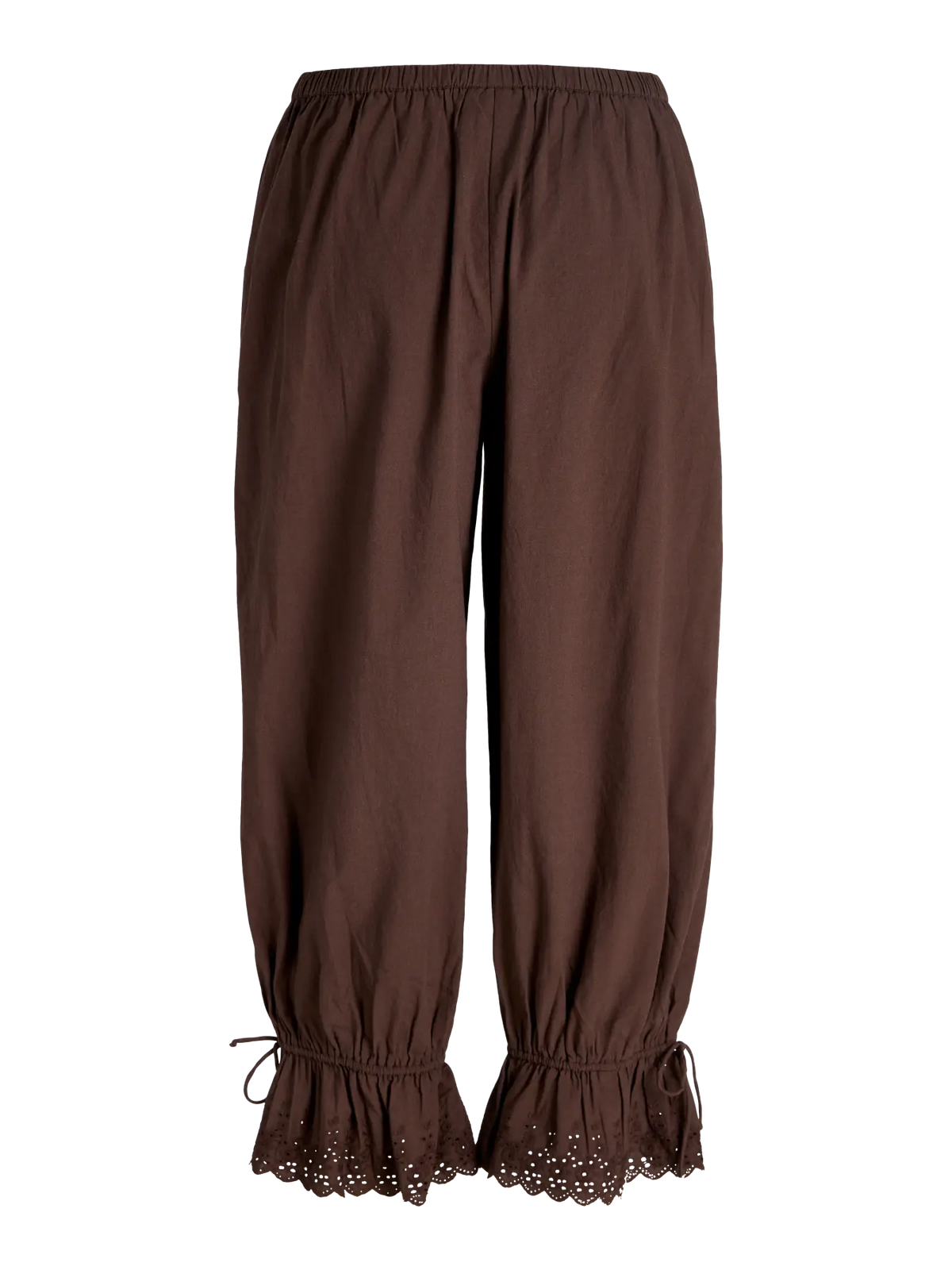 Pantalón de algodón con volante