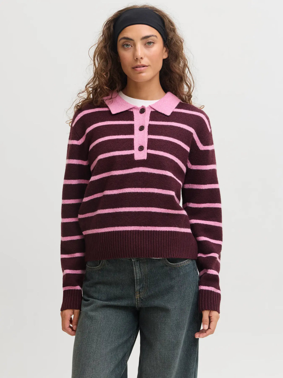 Jersey cuello polo Rayas