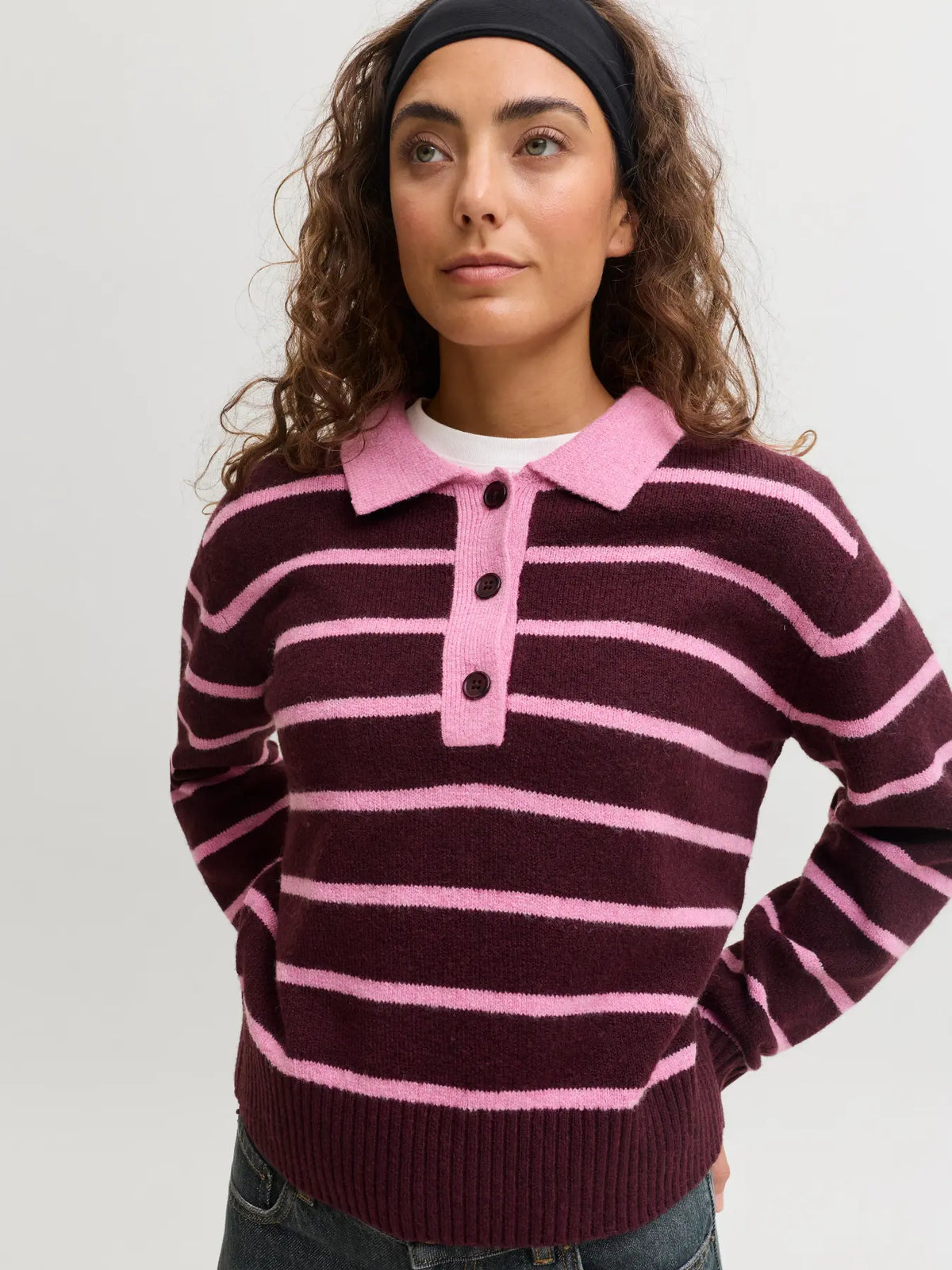 Jersey cuello polo Rayas