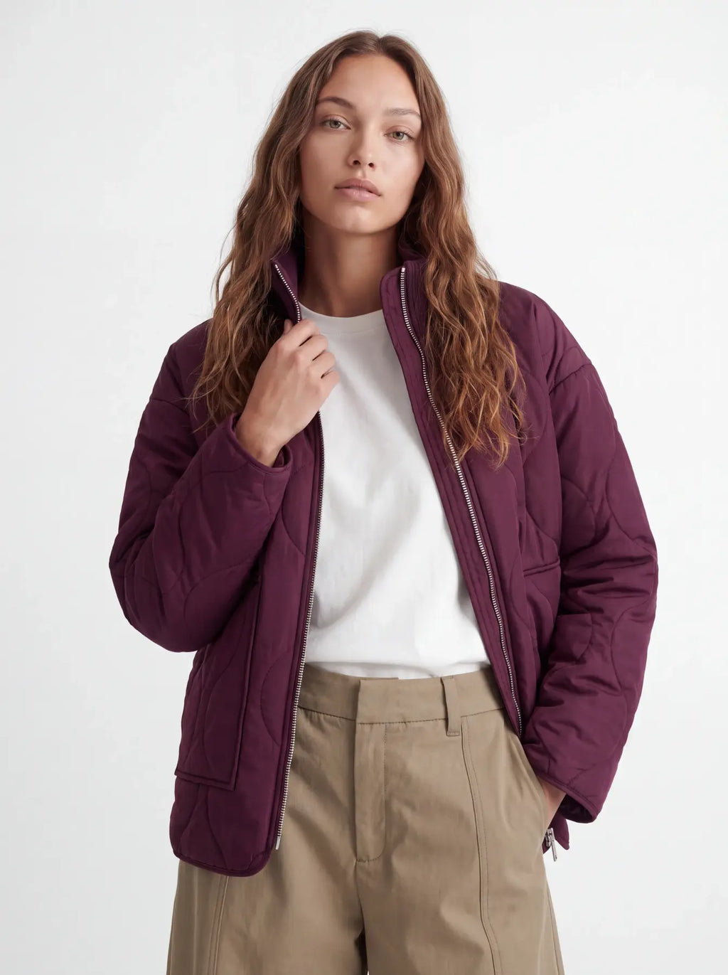 Acolchado Wine cuello bomber