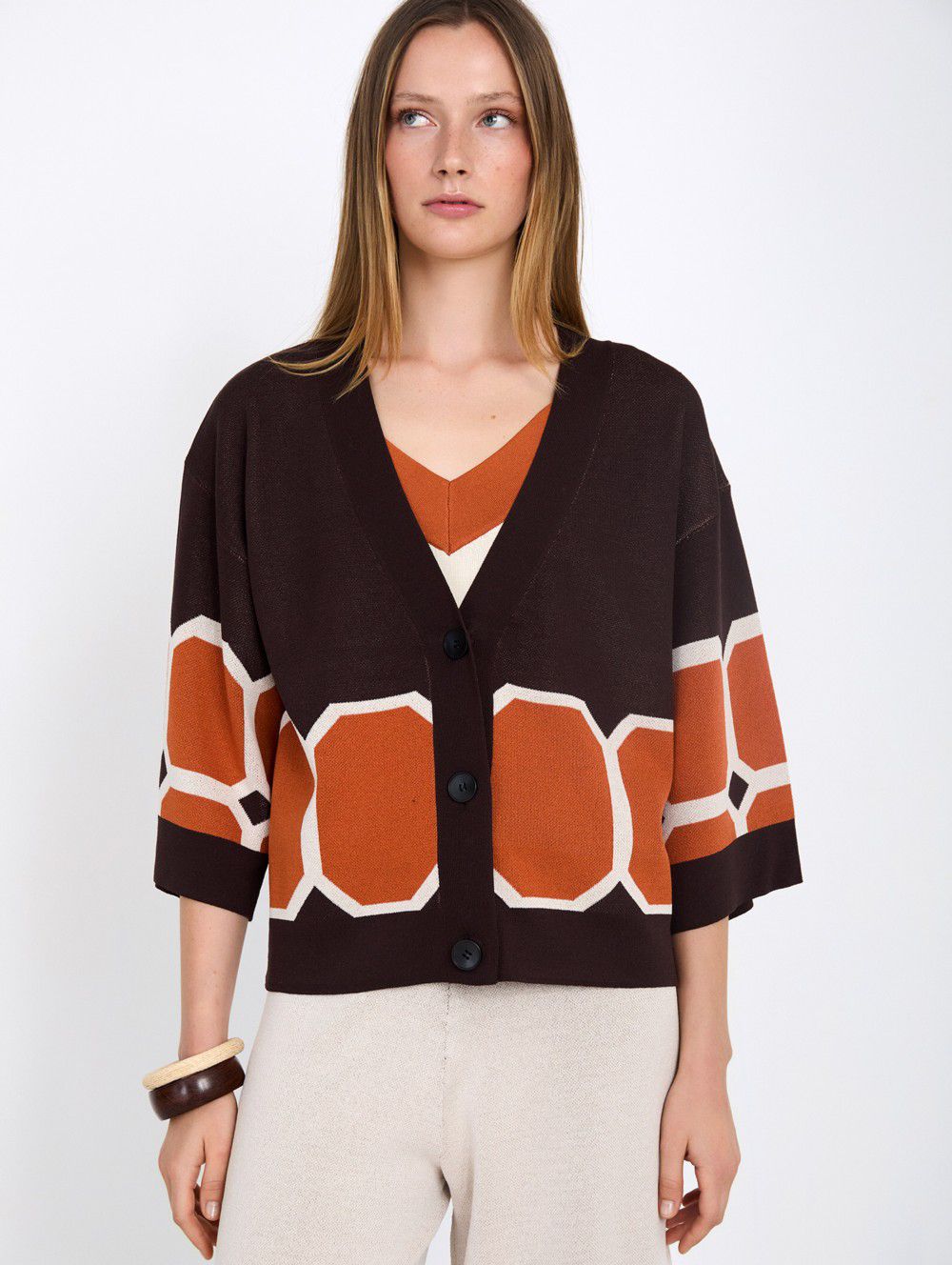 Chaqueta punto Jacquard